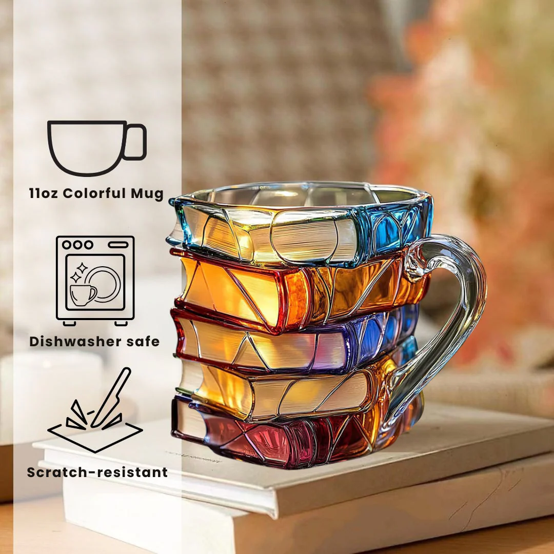 Unique Handmade 3D Happiness Mug for Reading Enthusiasts - Image 3